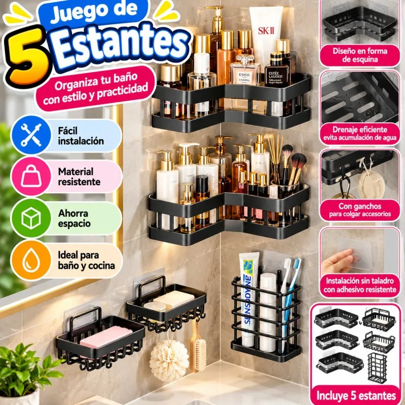JUEGO 5 ESTANTES