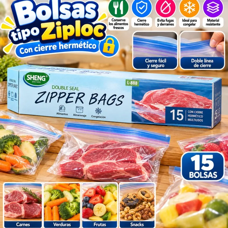 BOLSA TIPO ZIPLOC 27X28