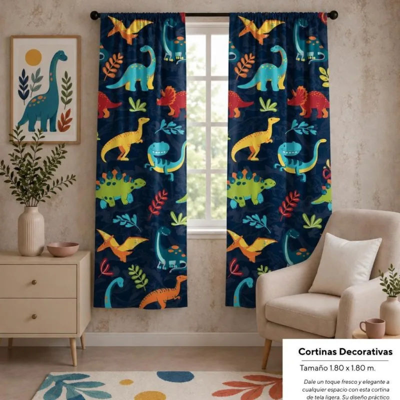 PARES CORTINAS DINO