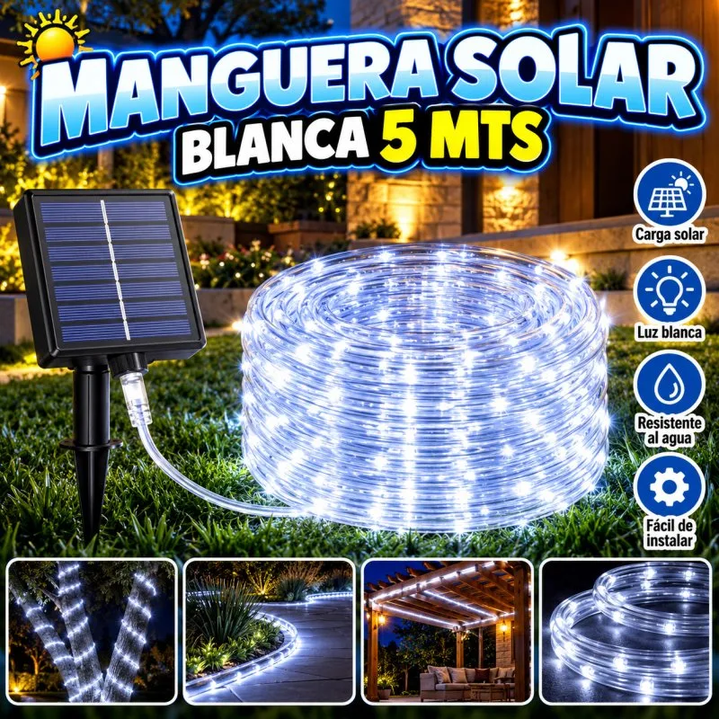 MANGUERA SOLAR BLANCA 5 MTRS