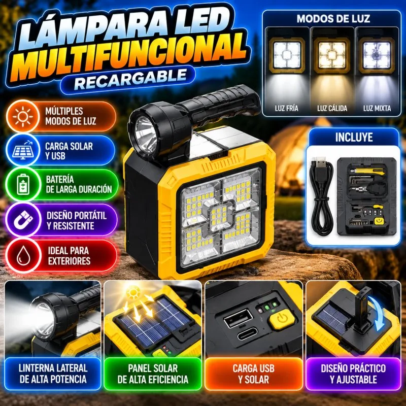 LAMPARA MULTIFUNCIONAL CON HERRAMIENTA