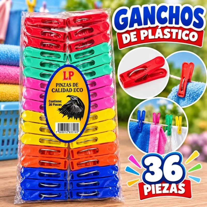 PAQUETE PINZAS PLASTICO