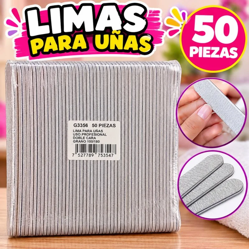 PAQUETE 50 LIMAS UÑAS