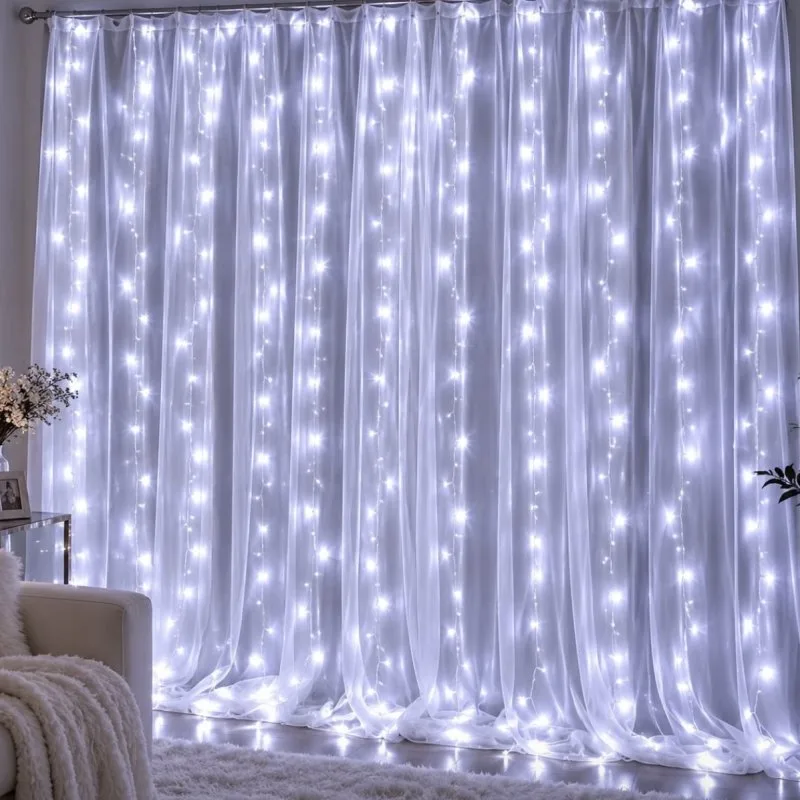CORTINA LUZ LED BLANCA
