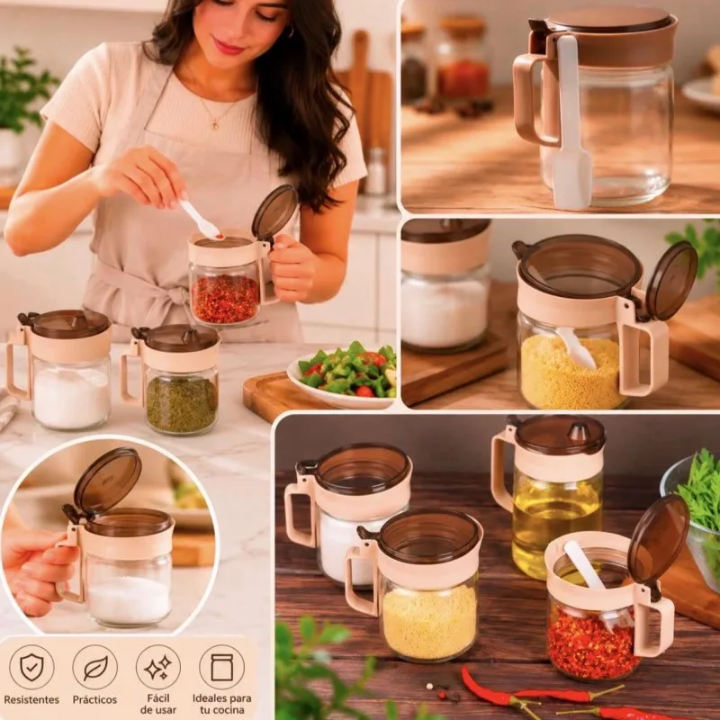 ESPECIERO CRISTAL CON CUCHARA